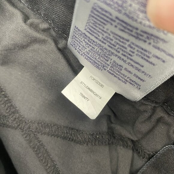 NYDJ Women's Size 10 Black Denim Cropped Wide Leg Trinity Button Fly Jeans Raw - Picture 11 of 14